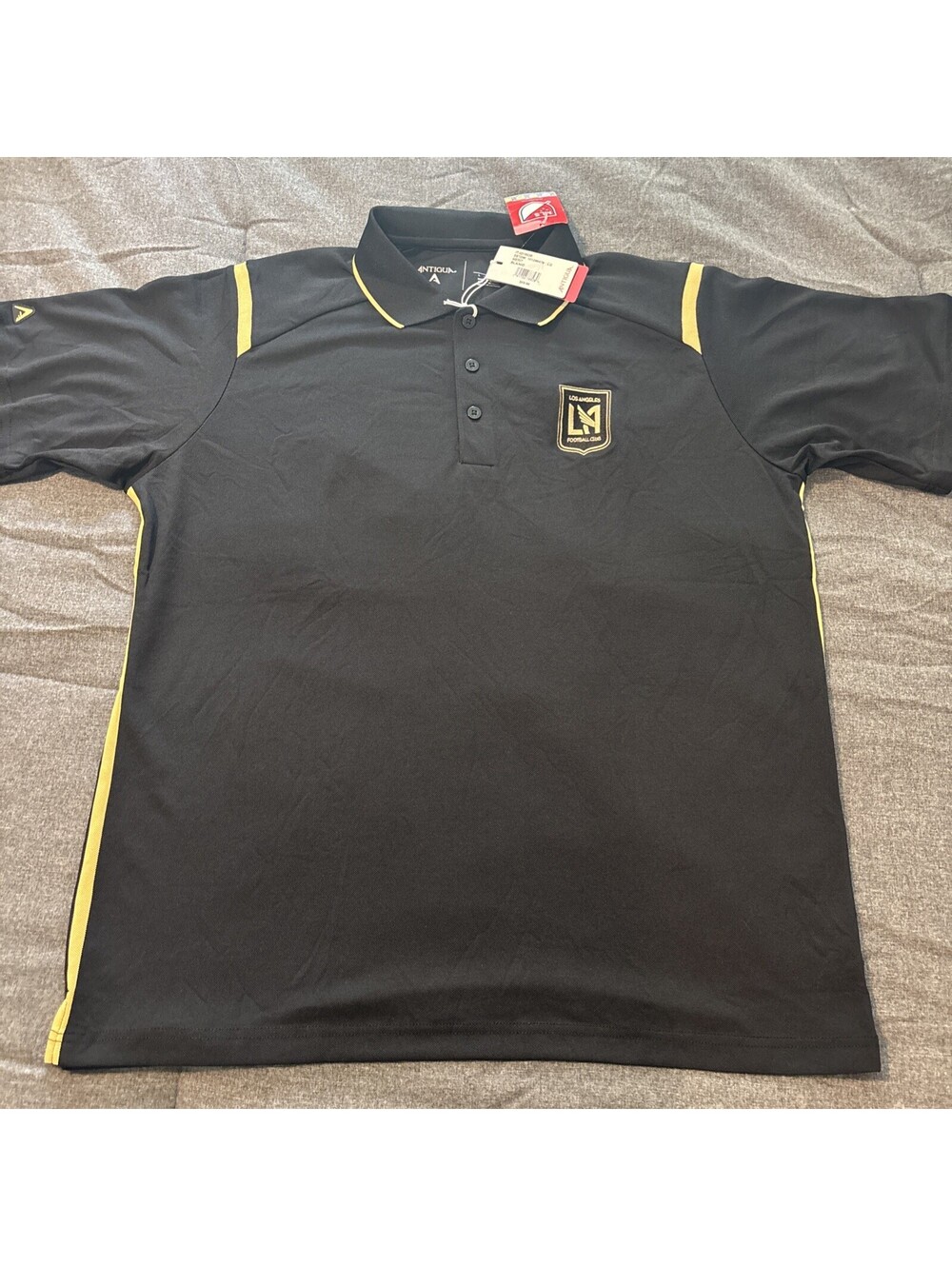 Antigua Los Angeles Football Club Mens Polo Shirt Black Size Large NWT